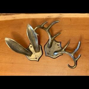 Anthropologie wall hooks for coats, purses, hats, etc.